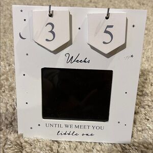 White Baby Countdown Frame